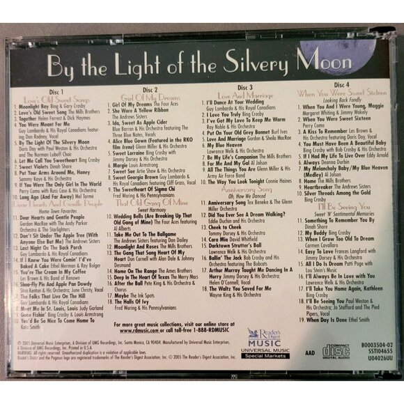 Reader's Digest Music By the Light of the Silvery Moon Romantic Music CD 37099cd - Picture 2 of 2